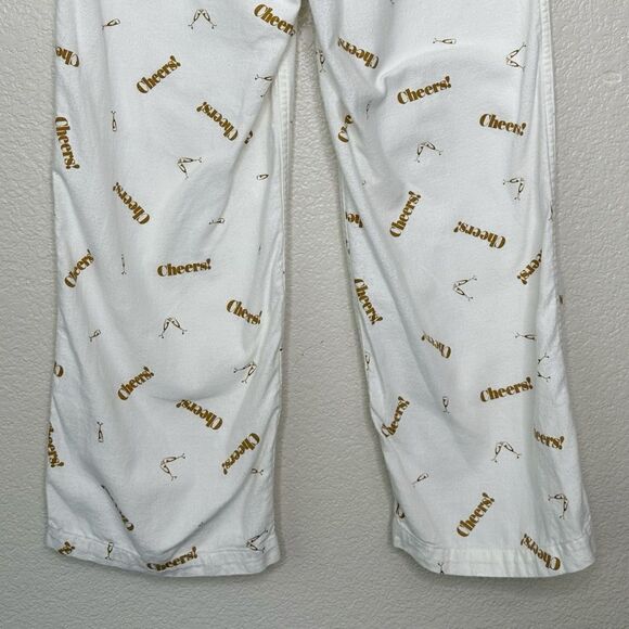 J. Crew White “Cheers” Printed Flannel Pajama Pants - Picture 7 of 13